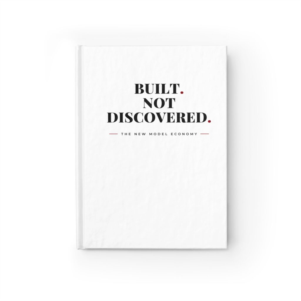 BUILT. NOT DISCOVERED. Hardcover Journal | Model Hustle