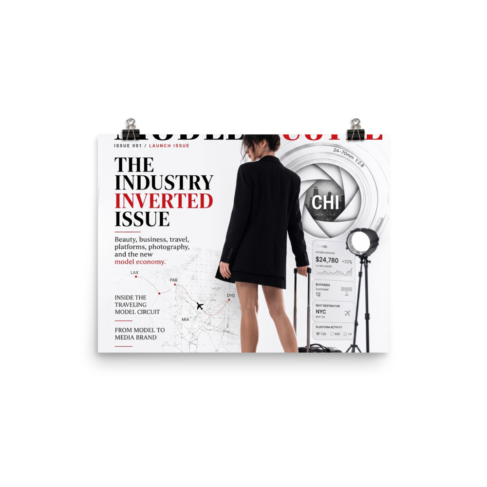 Model Hustle Issue 001 Cover Poster | The Industry Inverted