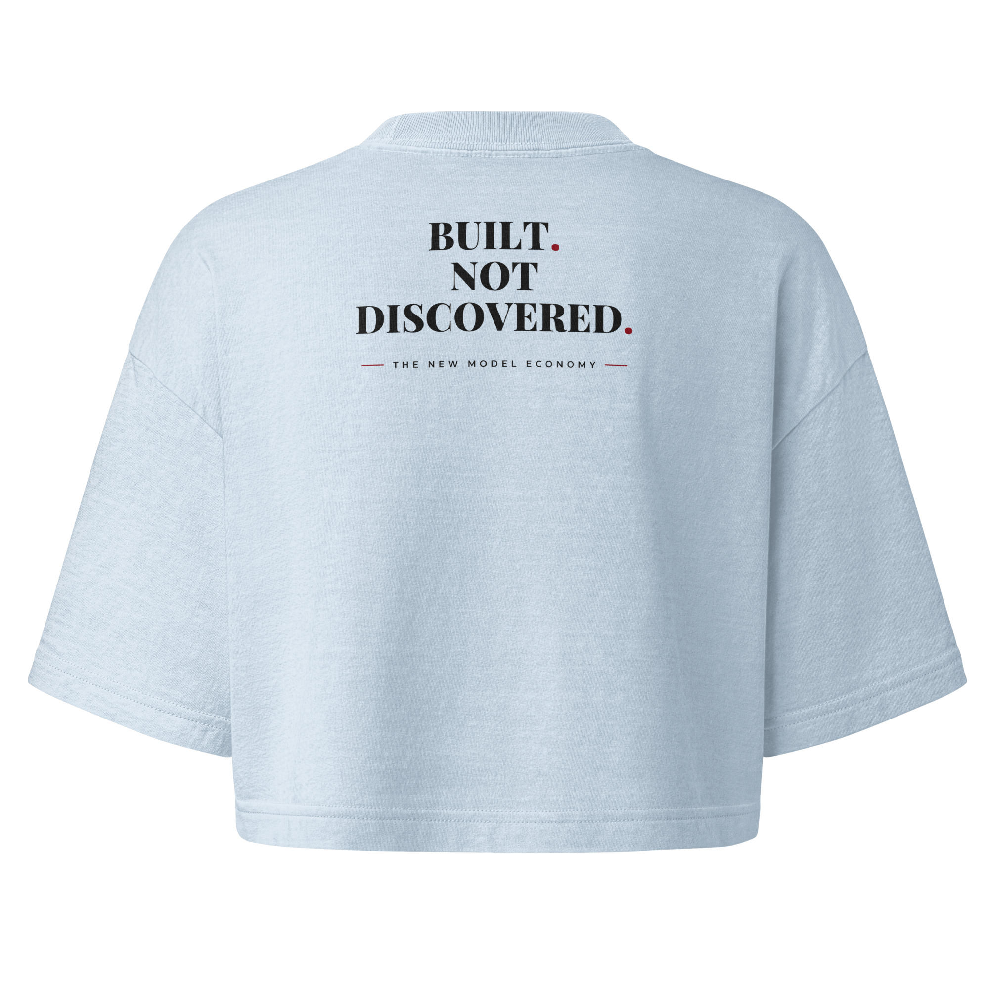 Model Hustle Built — Women’s Garment Dye Cropped Tee - Image 2