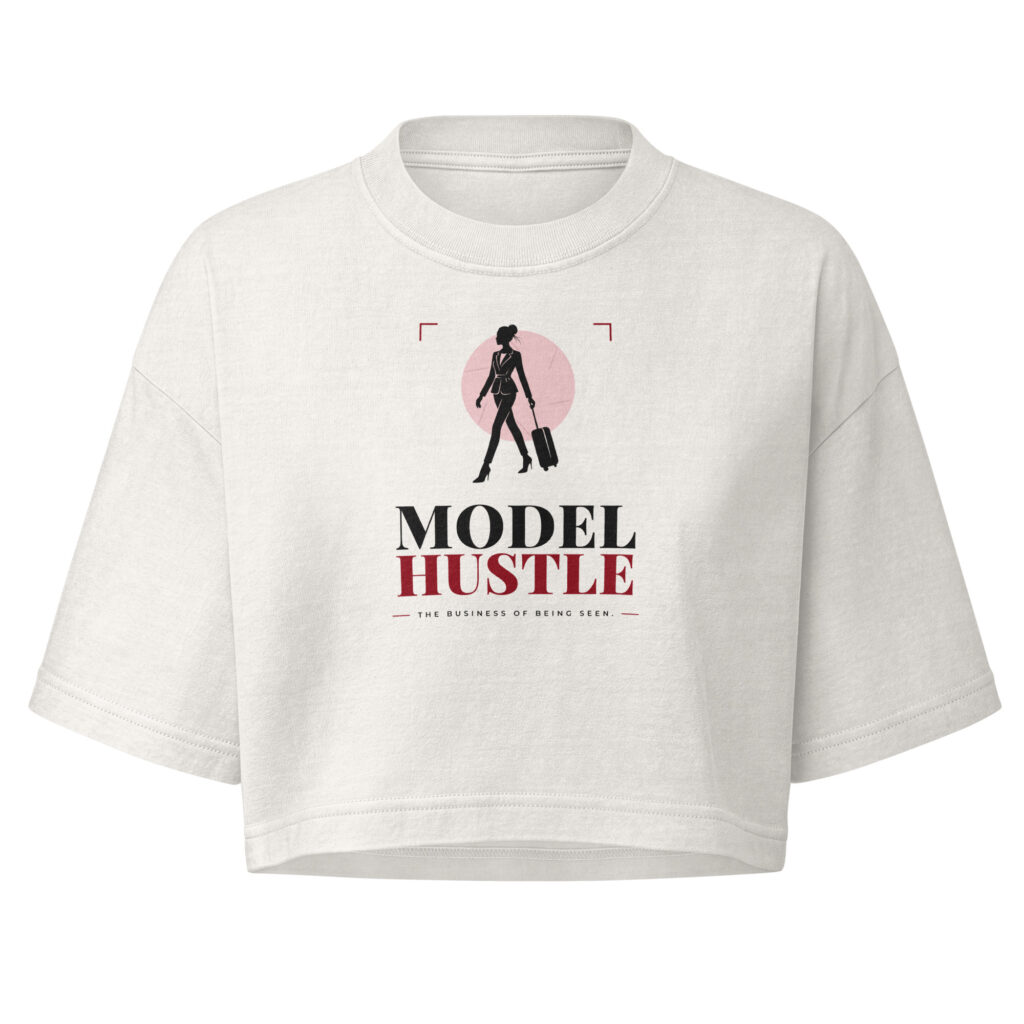 Model Hustle Masthead — Women’s Garment Dye Cropped Tee