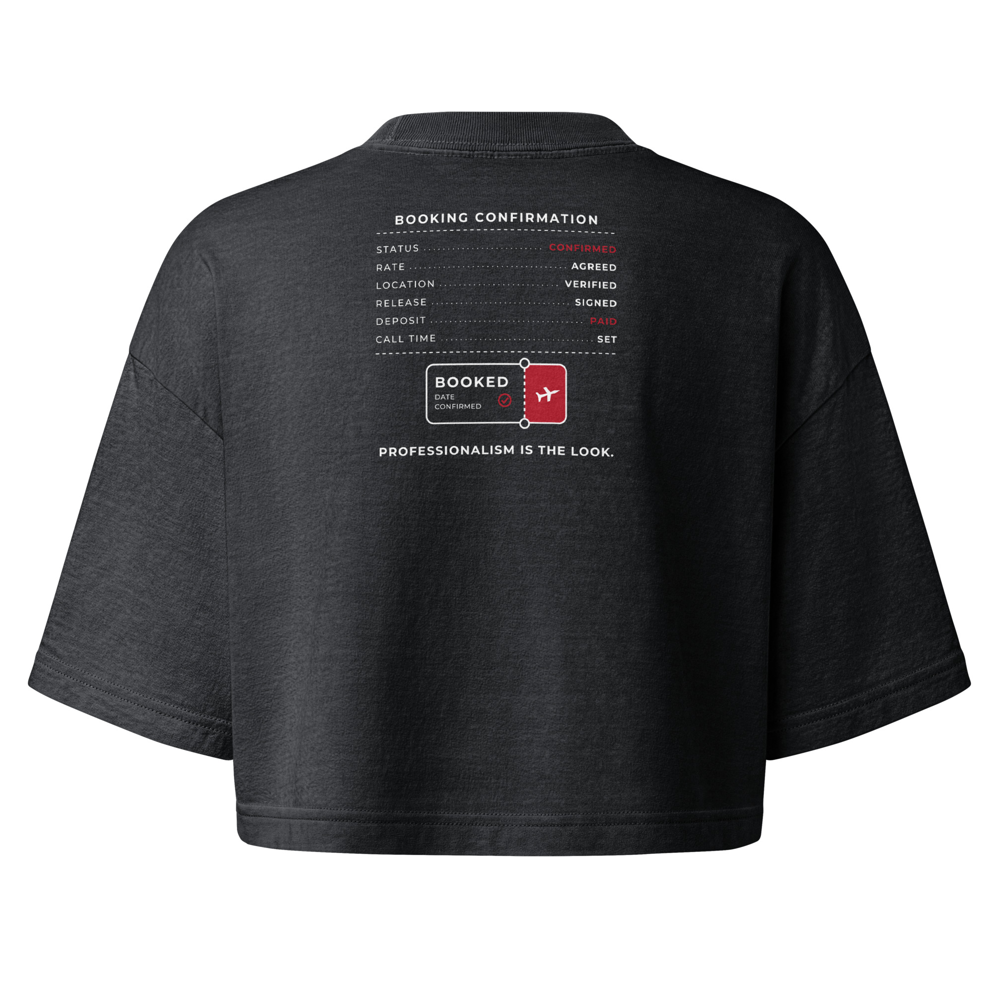 Model Hustle Booking — Women’s Garment Dye Cropped Tee - Image 2