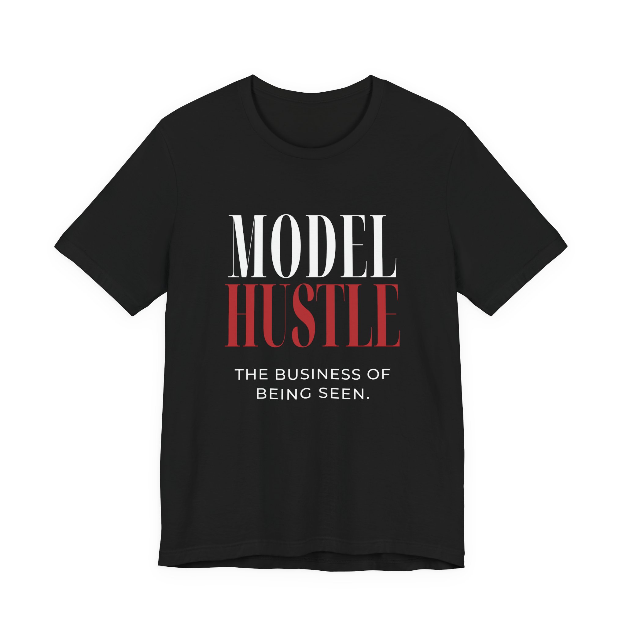 Model Hustle Classic Fit Statement Tee — Black | The Business of Being Seen