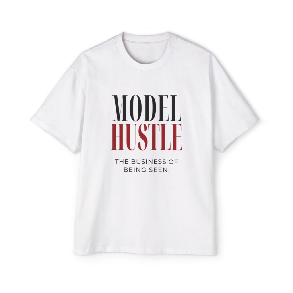Model Hustle Oversized Statement Tee — White | The Business of Being Seen