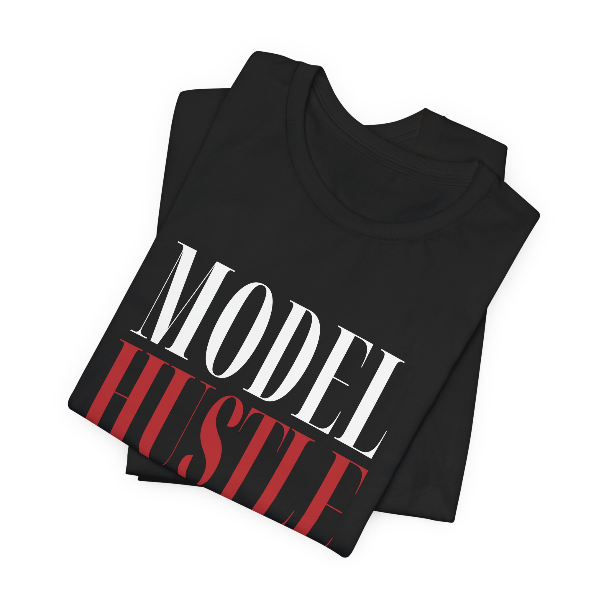 Model Hustle Classic Fit Statement Tee — Black | The Business of Being Seen - Image 3