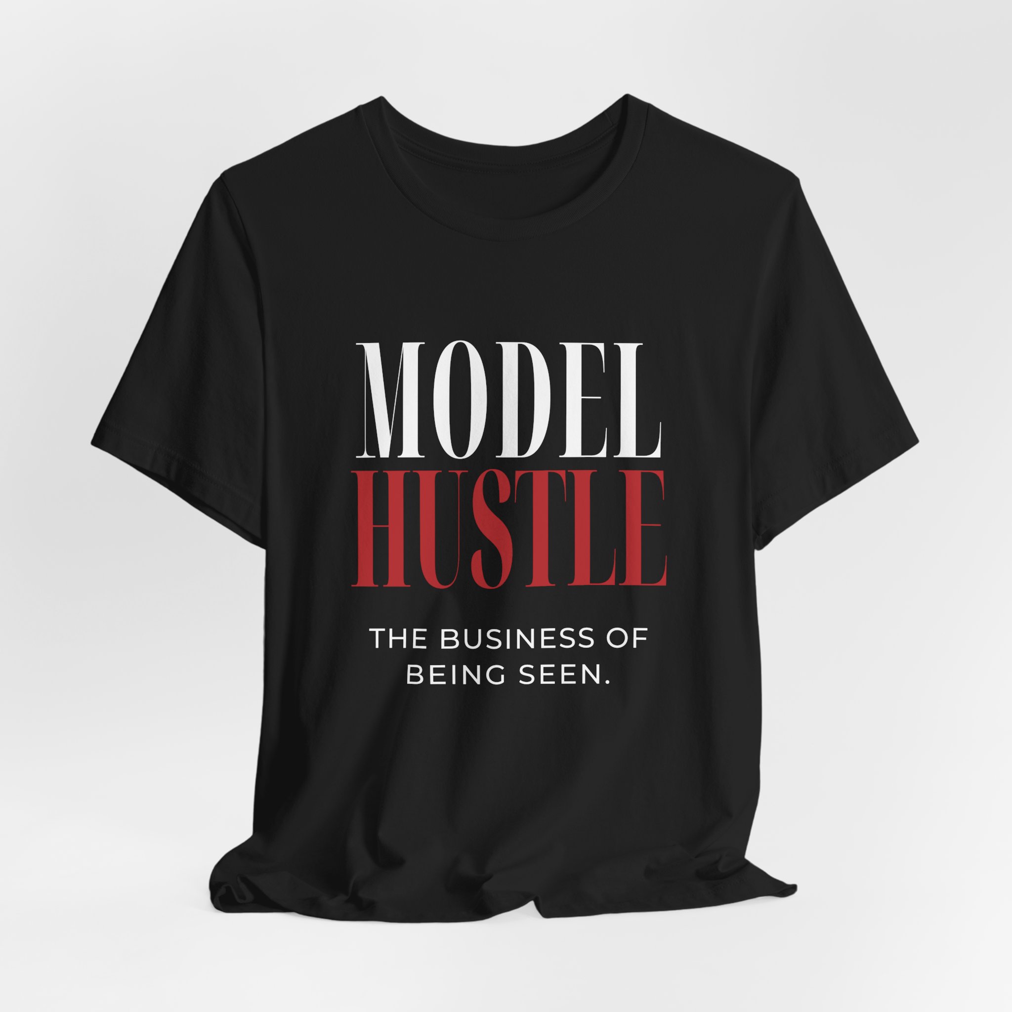 Model Hustle Classic Fit Statement Tee — Black | The Business of Being Seen - Image 4