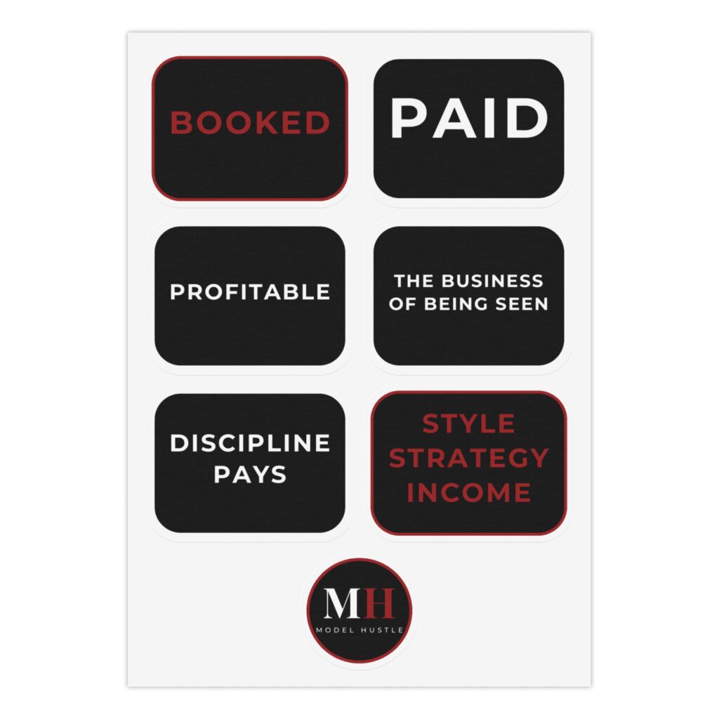 Booked & Profitable Sticker Sheet | Model Hustle
