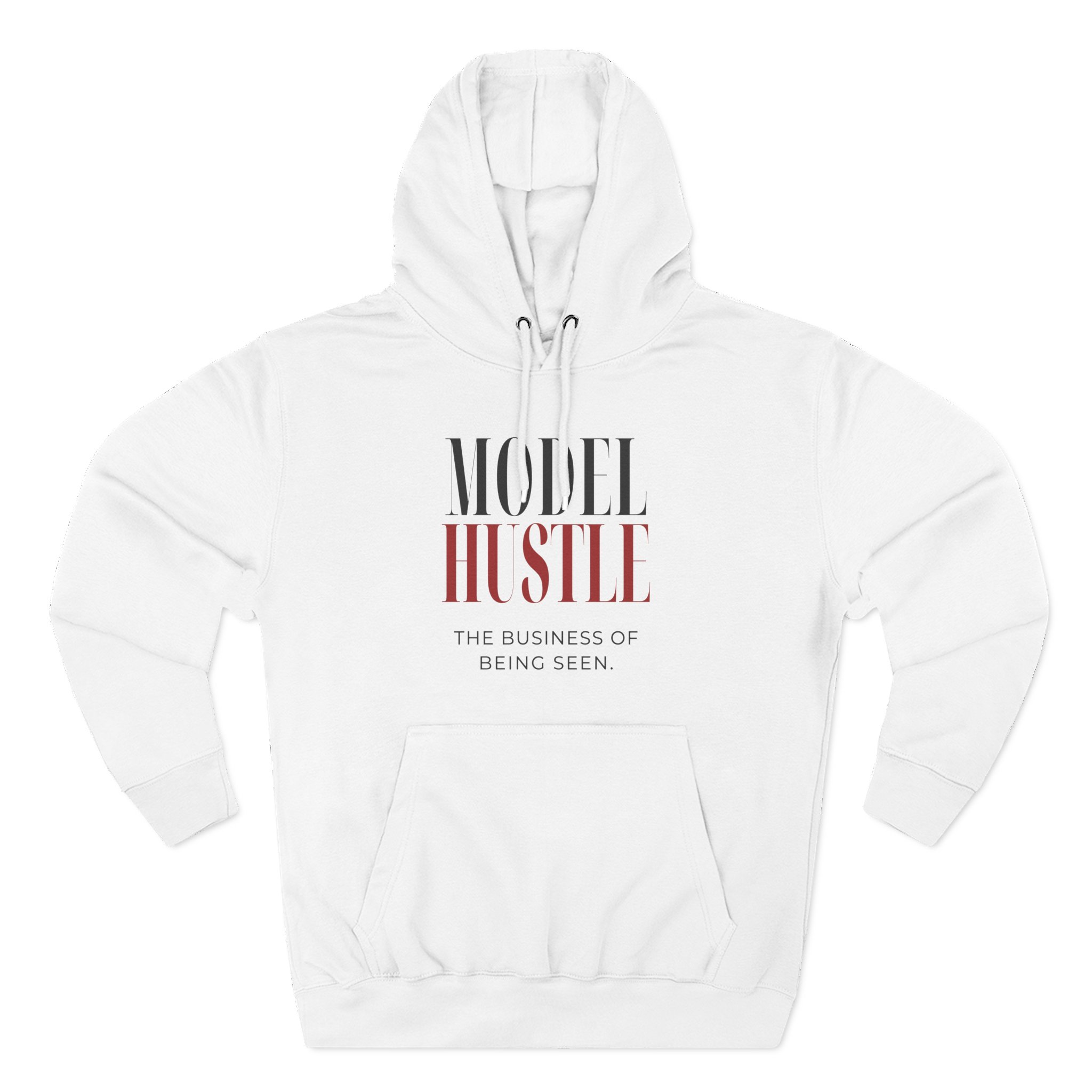 Model Hustle Classic Hoodie — White / Sandshell | The Business of Being Seen